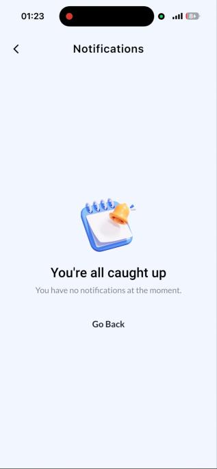 Notifications settings screen